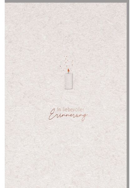 Trauerkarte minimalistisch Motiv Kerze