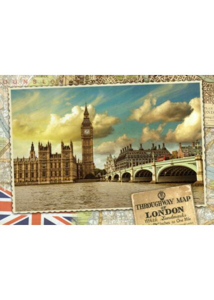 Postkarte Retromotiv Ansichtskarte Souvenirs from London