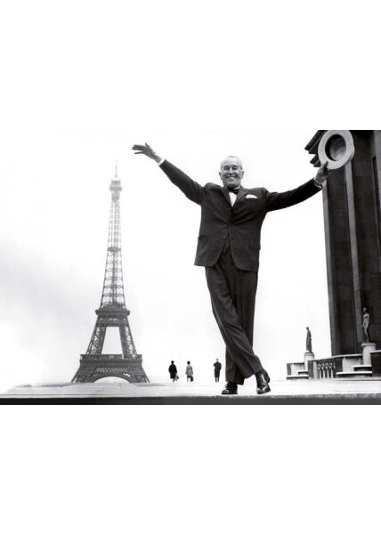Postkarte schwarz weiß: Maurice Chevalier