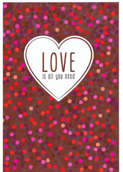 Glückwunschkarte Hochzeit lustig: Love is all you need
