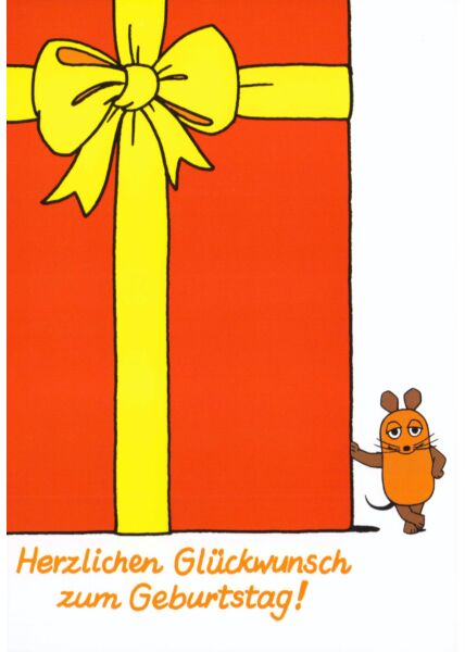 Maus-Postkarte Viel Glück zum Geburtstag