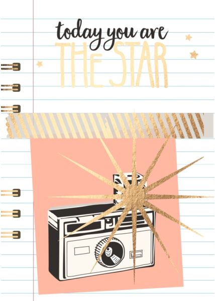 Postkarte Spruch Today you are the star