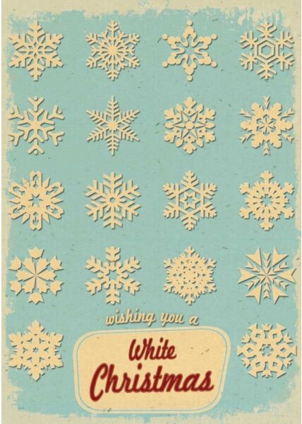 Weihnachtspostkarte wishing you a White Christmas