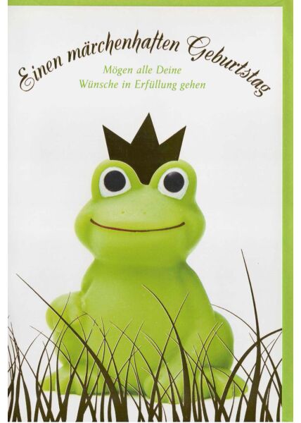 Geburtstagskarte Froschprinz