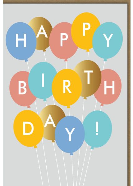 Geburtstagskarte Happy Birthday 14 Luftballons Midoro