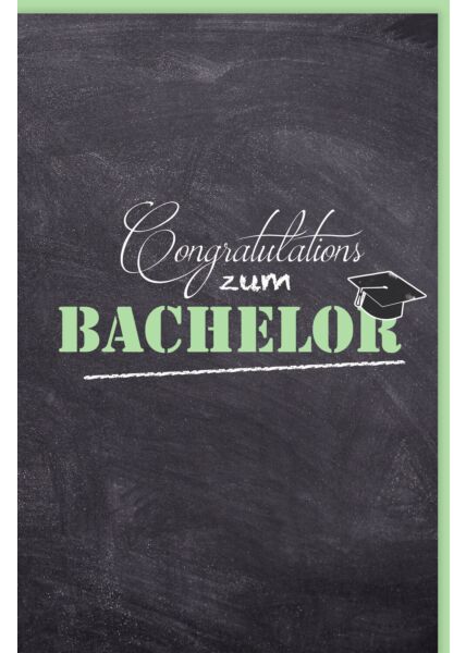 Glückwunschkarte zur Prüfung Congratulations zum Bachelor