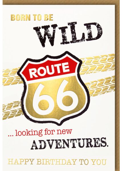 Geburtstagskarte für Männer Route 66