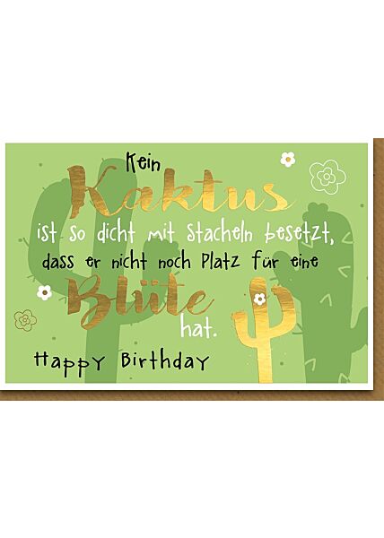 Geburtstagskarte lustig zwei Kakteen