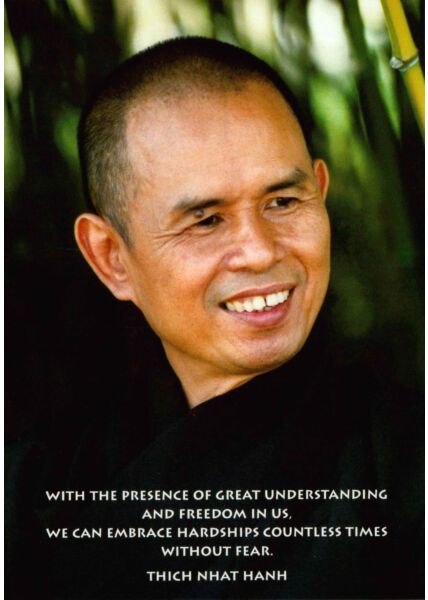 Postkarte spirituell Zitat Zen Meister Thich Nhat Hanh