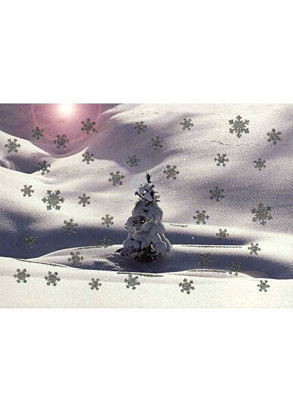 Weihnachtspostkarte let it snow!