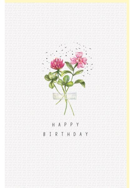 Geburtstagskarte minimalistisch Motiv zwei Rosen
