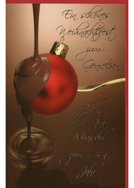 Weihnachtskarte Schokolade Weihnachtskugel