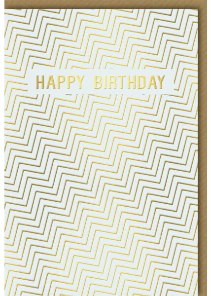 Edle Geburtstagskarte Business Happy Birthday gold