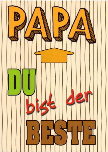 Postkarte Sprüche: Papa du bist der Beste