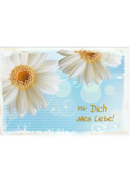 Grußkarte für Dich alles Liebe