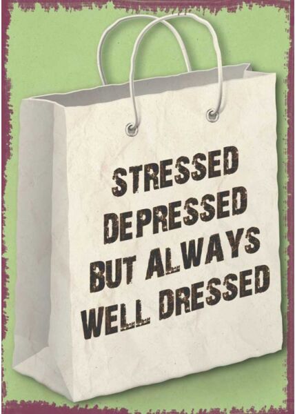 Postkarte Sprüche: Stressed