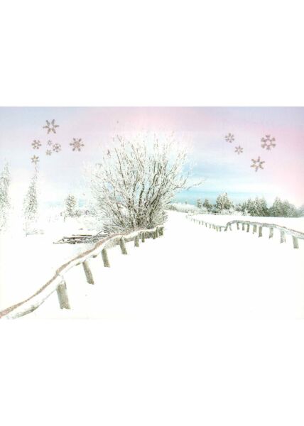 Weihnachtspostkarte Eingeschneit winter landscape