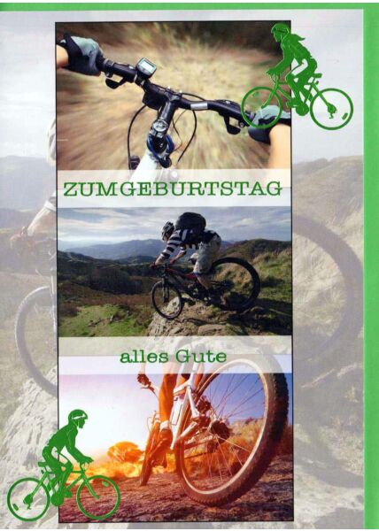 Geburtstagskarte Foto: Mountainbike