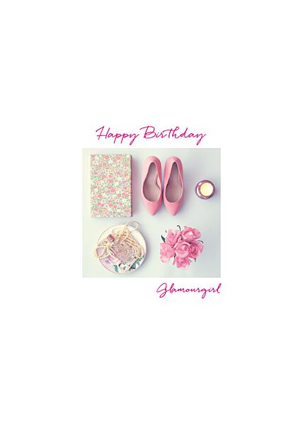 Geburtstagskarte für Frauen Happy Birthday Glamour girl Gutsch