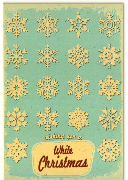 Weihnachtskarte retro wishing you a White Christmas Wishing you a white Christmas