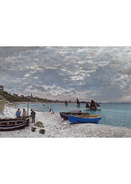 Kunstkarte Claude Monet - The Beach at Sainte-Adresse