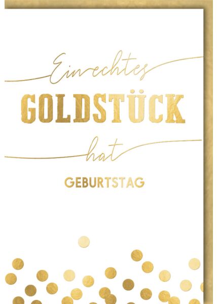 Geburtstagskarte Liebe Freundschaft "Goldstück"