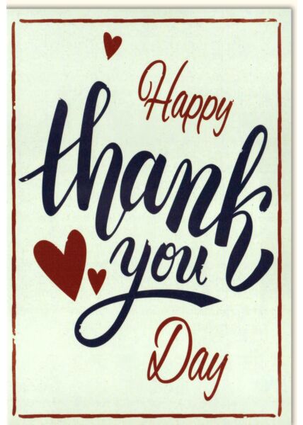 Grußkarte mit Spruch Happy Thank You Day