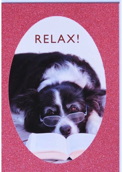 Grußkarte Hund Relax