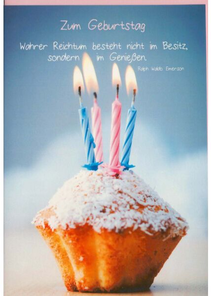 Geburtstagskarte Muffin Spruch Reichtum