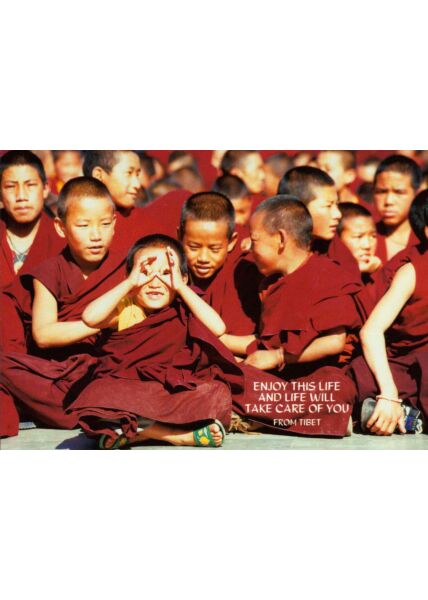 Postkarte spirituell: Young Sakya Novices