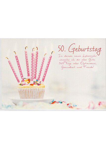 Geburtstagskarte 50 In deinem neuen Lebensjahr