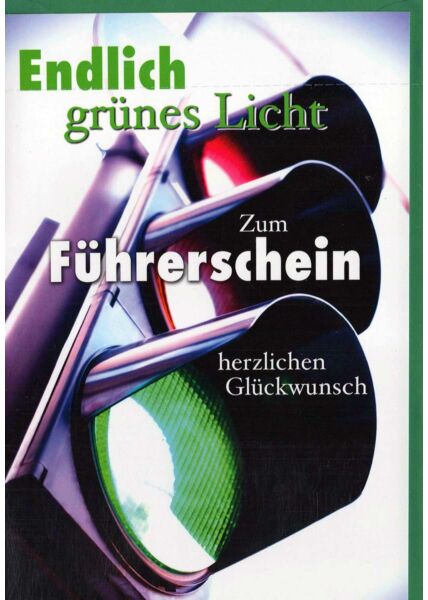 Karte Führerschein: grüne Ampel