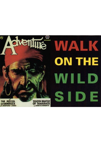 Film Postkarte pulp fiction - walk on the wild side