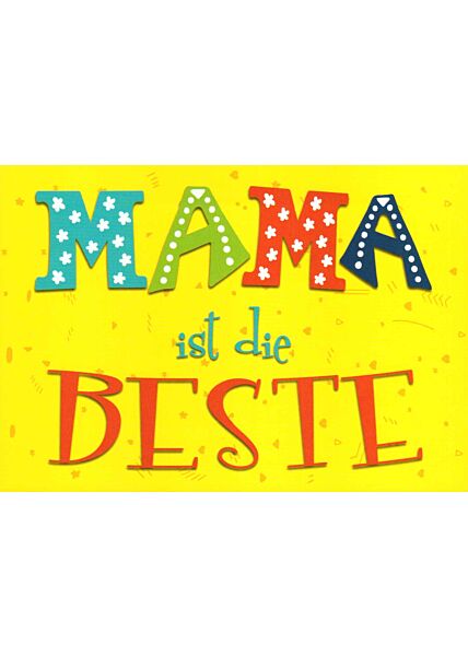Postkarte Sprüche: Mama ist die Beste