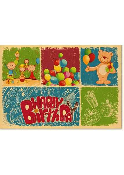 Geburtstagskarte für Kinder Happy Birthday