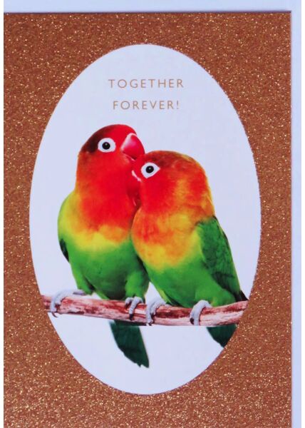 Hochzeitskarte Glitzerlack originell Together Forever!