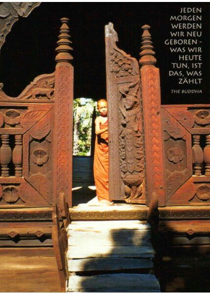 Postkarte spirituell: Young Monk Burma