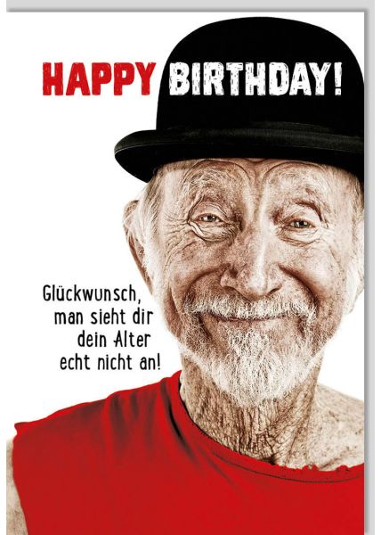 Geburtstagskarte für Männer witzig lustig Gutsch Happy Birthday