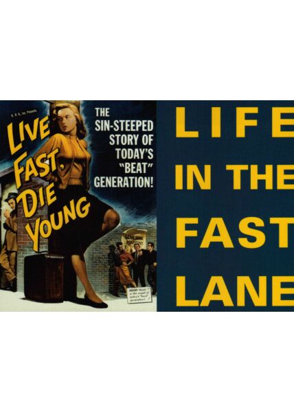 Film Postkarte pulp fuction - life in the fast lane