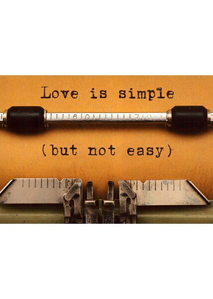 Postkarte Liebe Love is simple