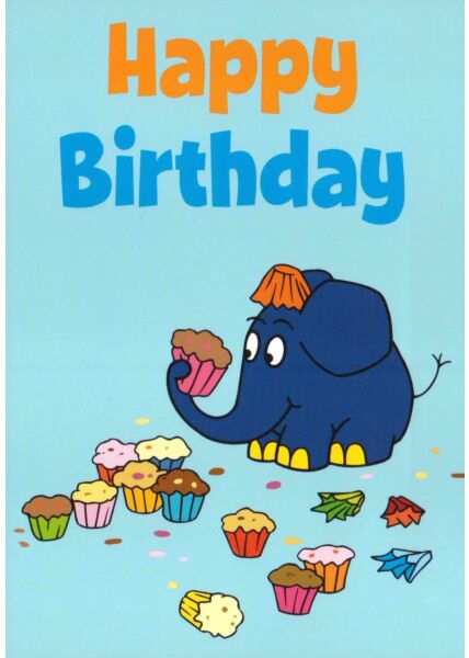 Maus-Postkarte Geburtstag Happy Birthday