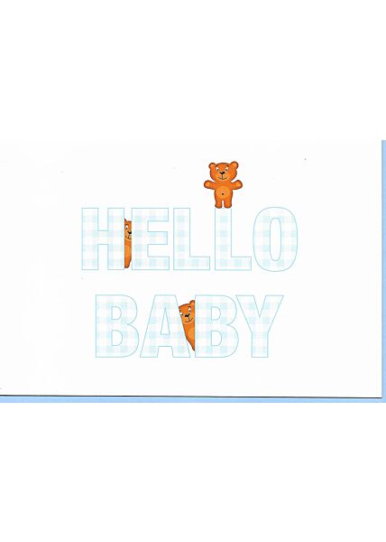 Glückwunschkarte Geburt Junge: Hello Baby