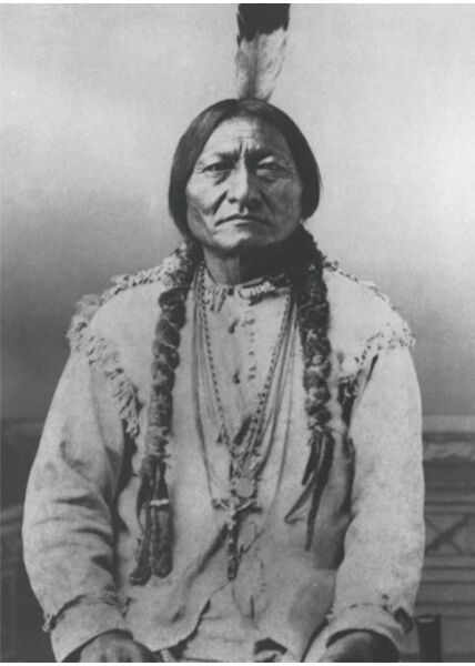 Postkarte schwarz weiß: Tushita/Sitting Bull,1894