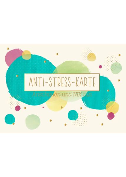 Postkarte Spruch Anti-Stress-Karte