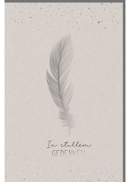 Trauerkarte Beileid Kondolenz minimalistisch Spruch In stillem Gedenken