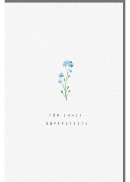 Trauerkarte minimalistisch Motiv Blume