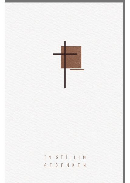 Trauerkarte minimalistisch Motiv Kreuz