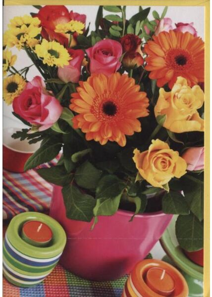 Grußkarte ohne Text | blanko: "bunter Blumenstrauß" 
