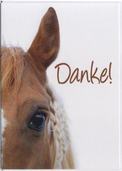 Danksagungskarte Pferd, Tiermotiv: Danke!