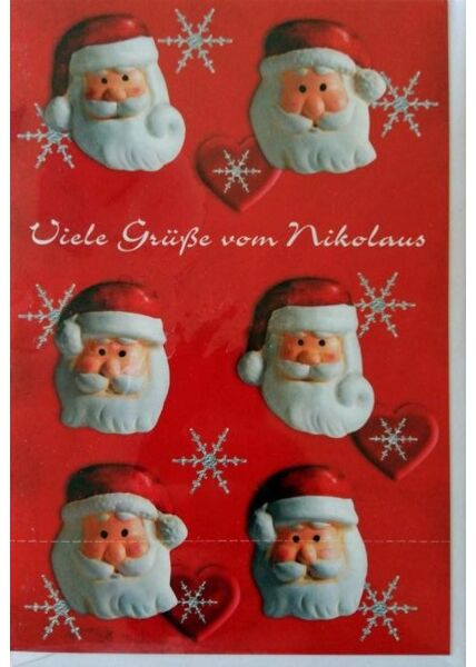 Weihnachtskarte: Viele Grüße vom Nikolaus